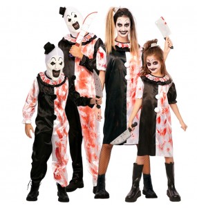 Schreckgespenst Clowns Kostüme für Gruppen und Familien