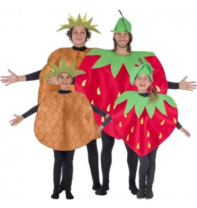 Ananas und Erdbeeren Kostüme für Gruppen und Familien