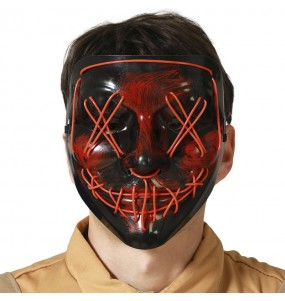 Maske mit rotem Licht zur Vervollständigung Ihres Horrorkostüms