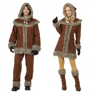 Mit dem perfekten Yupik Eskimos-Duo kannst du auf deiner nächsten Faschingsparty für Furore sorgen.