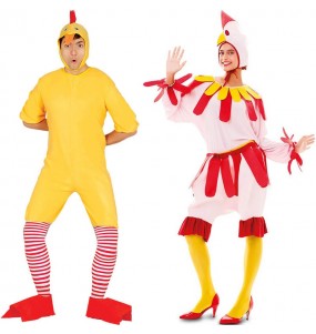 Mit dem perfekten Huhn und Henne-Duo kannst du auf deiner nächsten Faschingsparty für Furore sorgen.