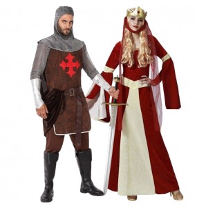 Mittelalterlicher Ritter und Prinzessin Kostüme für Paare