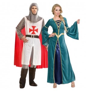 Mittelalterlicher Kreuzritter und Prinzessin Kostüme für Paare