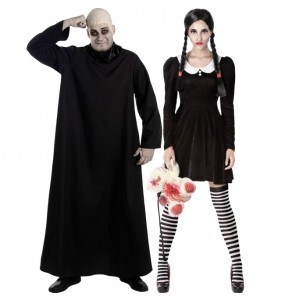 Onkel Fester und Wednesday Addams Paarkostüm für Erwachsene