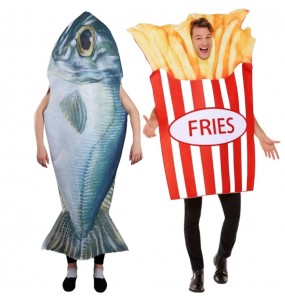 Fisch und Chips Kostüme für Paare