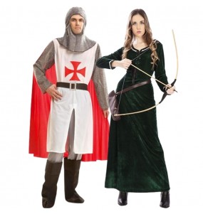 Mittelalterliche Krieger Kostüme für Paare