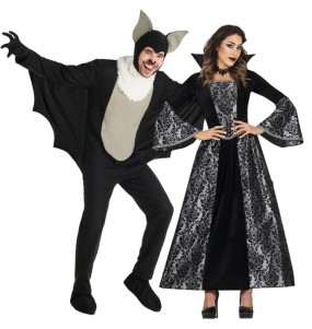 Fledermaus und Silbervampirin Kostüme für Paare