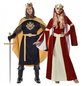 Mittelalterliche Könige Kostüme für Paare