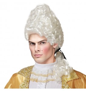 Weiße venezianische Perücke für Männer um Ihr Kostüm zu vervollständigen