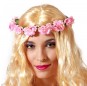 Kopfschmuck mit rosa Blumen um Ihr Kostüm zu vervollständigen